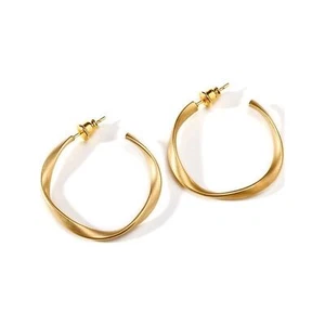 Women's Stainless Steel Classical Circle Hoop Earrings - Picture 1 of 6