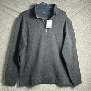 NAADAM Men’s Sweater XL Wool Blend 1/4 Zip Mock Neck Granite Gray NWT - Picture 1 of 10