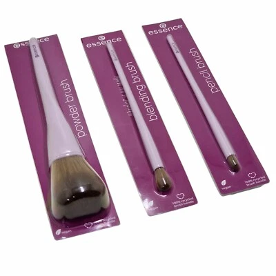 essence Powdered Perfection Brush + Blending Brush + Pencil Brushes Set of 3 - Image 1 of 3