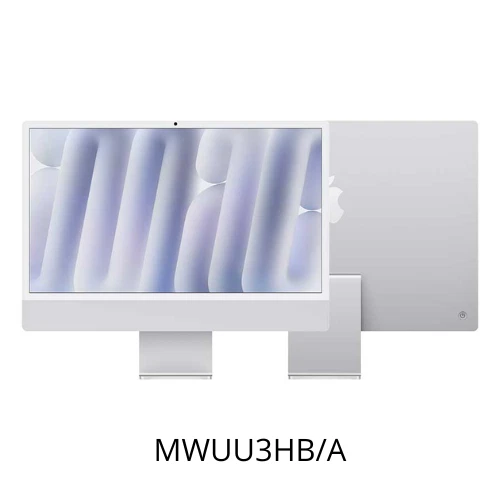 Apple All-In-One iMac 24" M4 chip 10‑core RAM 16GB 256GB SSD Silver MWUU3HB/A - Image 1 of 1