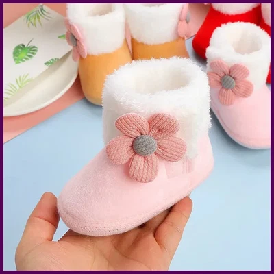 Nova Moda Sapatos Confortáveis Bebê Recém-nascido Meninas Meninos Botas Macias Pompom Sólido - Imagem 1 de 4