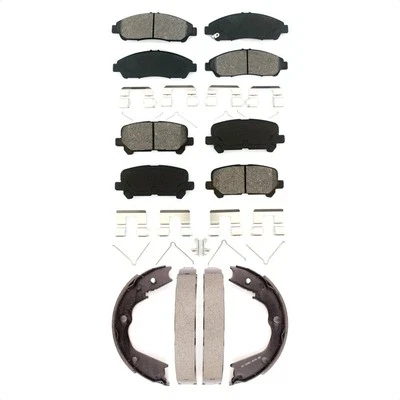 Front Brake Pads Rear Parking Shoes Kit for Acura MDX ZDX 2007-2013 oe5X Semi-me - Image 1 of 4