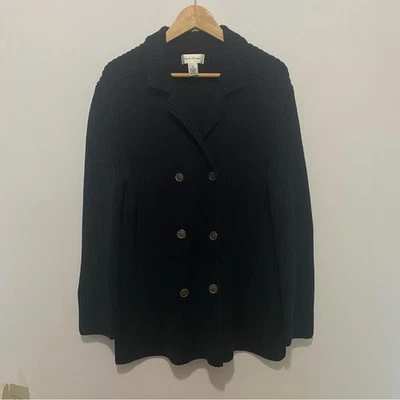 Cárdigan Suéter Blazer Rena Rowan Azul Marino Algodón Para Mujer XL Doble Pecho Tejido Foto 1 de 4