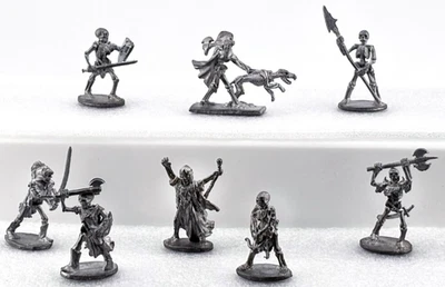 Ral Partha TSR Metal 8x Skeletal Legion of the Liche King 10-309 1985 AD&D OOP - Image 1 of 4