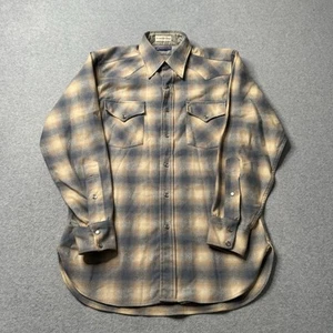 Vintage Pendleton Pearl Snap Shirt Mens Medium Virgin Wool Western Made in USA - Picture 1 of 12