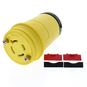 Cooper Yellow Locking Connector Back Wire L19-20R 20A 277/480V 3PH 4P4W L1920CY - Picture 1 of 5