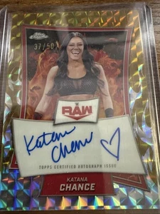 2025 Topps Chrome WWE - Red Brand Autographs Katana Chance #RBA-KAA Gold... - Picture 1 of 1