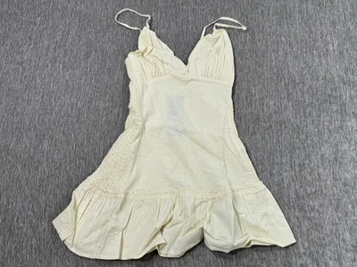 Vestido Florence by Mills Mujer Pequeño Crema Calado Volantes Mini Tirantes RFM0182 Foto 1 de 4