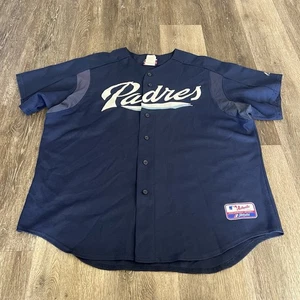 Camiseta deportiva vintage de los Padres de San Diego azul majestuosa colección auténtica para hombre talla 2XL - Imagen 1 de 13