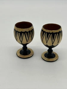 Handgeschnitztes Mini Kelch Set aus Holz • Arte Chelita Kolumbien - Bild 1 von 14