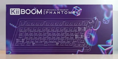 Teclado mecánico KiiBoom Phantom 81 hágalo usted mismo inalámbrico de 81 teclas 75 % transparente transparente Foto 1 de 4