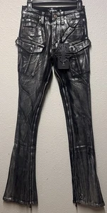 Guapi Limited Edition Cargo Flare Zipper Pants 28x34 Stacked RARE - Picture 1 of 5