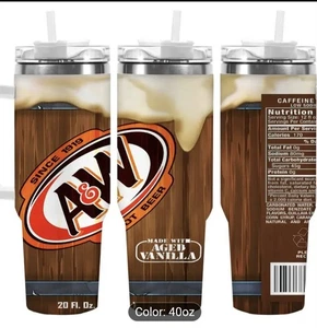 Aw Root Beer Mug Cup 40oz Tumbler Insulated Stainless Steel New Coffee Juice... - Picture 1 of 7