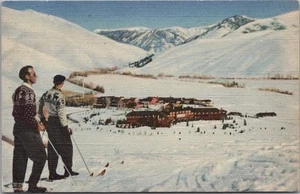 UNION PACIFIC RAILROAD Publicidad Postal SUN VALLEY Idaho Esquiadores / Panorama - Imagen 1 de 2