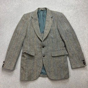 Harris Tweed Jacket Adult 36R Grey Country Hunting Outdoors Weave Blazer Men* - Picture 1 of 15