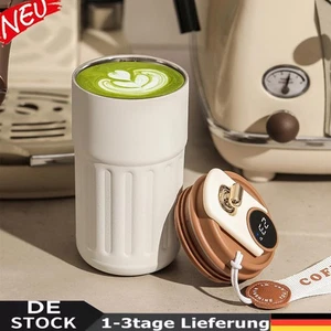 Reisebecher mit Temperaturanzeige 316 Edelstahl Vakuum Kaffeetassen 400ML - Bild 1 von 9