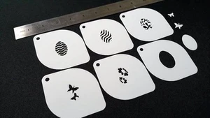 #6 PASQUA Set di 6 pezzi stencil aerografo bambini festa viso pittura carte fare uova - Foto 1 di 5