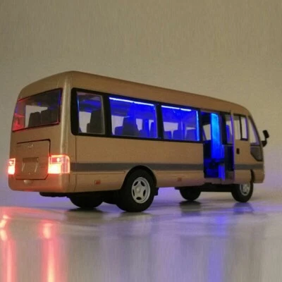 Toyota Coaster Van 1:32 Modelo Coche Diecast Vehículo de Juguete con Colección de Luces de Sonido Foto 1 de 4