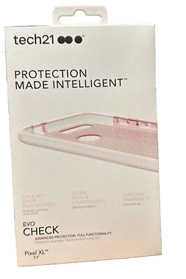 Tech21 Evo Check Case for Google Pixel XL - Rose Tint/White 5663 - Image 1 of 2