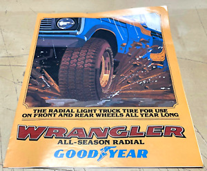 Brochure vintage 1979 bonne année Wrangler toutes saisons pneus de camion léger radial annonce