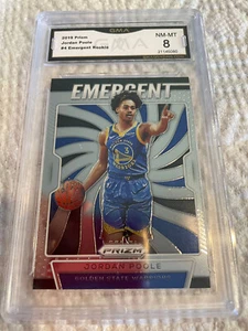 Jordan Poole Warriors 2019 Prizm Emergent Rookie RC # 4 grado 8 L@@K - Imagen 1 de 2