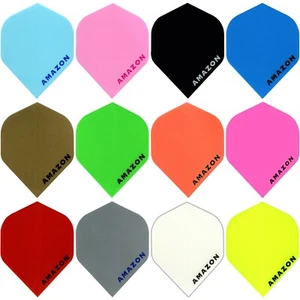 5 CONJUNTOS [15] Amazon Colores Lisos Dardos Vuelos Estándar Grueso Resistente - Imagen 1 de 14