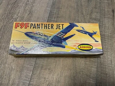 F9F PANTHER JET AIRPLANE 1/4" scale Model Kit AURORA 1960 No. 22-1.00 - Image 1 of 4