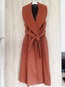 STUNNING RIVER ISLAND RUST LONG WAISTCOAT WITH BELT SIZE UK 8 (10 12) - Picture 1 of 8