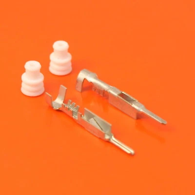 10 x Genuine DELPHI Male Pin Terminals & Seals for 150 Metri-Pack Sealed Series - Image 1 of 3