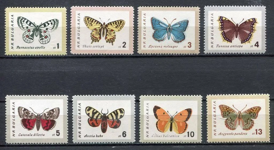 37678) Bulgaria 1962 MNH Butterflies 8v Scott #1238/45 Foto 1 de 1