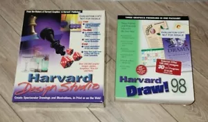 Rare Harvard Design Studio & Draw 98 PC Windows 95 NT Software Evaluation Copies - Picture 1 of 18