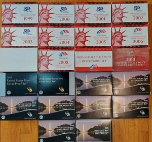 1999 - 2020 SILVER PROOF SETS CLEAN SETS CHECK THE PICTURES AND READ DISCRIPTION - Picture 1 of 23