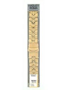 Hadley-Roma Man's 16-22mm Gold-Tone IP Gold Plating Watch band HR2506121 - Picture 1 of 7
