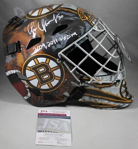 TIM THOMAS SIGNED FULL-SIZE BOSTON BRUINS GOALIE HELMET MASK VEZINA FS JSA COA - Picture 1 of 4