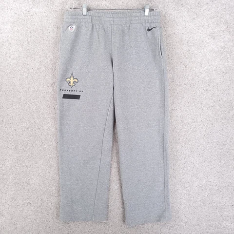 Nike New Orleans Saints Pants Men Large Gray Black Sweatpants NFL Football Cover