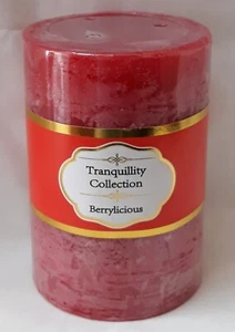 3x Tranquillity 48 Hour Berrylicious Scented 10cm Pillar Candles - Bild 1 von 1