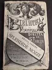 Collana BIBLIOTECA DI FANFULLA 1883 - SPLENDIDE NOZZE di Emilia Carlen - Ottimo