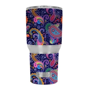 Skin Decal for RTIC 30 oz Tumbler Cup (6-piece kit) / Purple Paisley - Picture 1 of 1