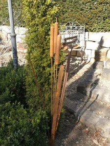 Edelrost Rohrkolben zum Stecken Gartenstecker Metallstecker Gartendekoration - Bild 1 von 2