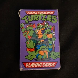 Vintage Teenage Mutant Ninja Turtles Spielkarten Neu In Kunststoff Lila 1990 - Bild 1 von 6