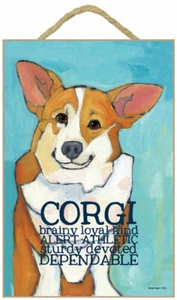 Corgi Traits & Characteristics Sign 7.5 x 10 - Picture 1 of 1