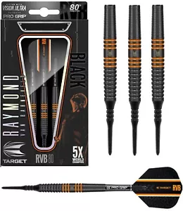Freccette Raymond van Barneveld RVB80 nere punta morbida per bersaglio - scegli 18 g o 20 g - Foto 1 di 1