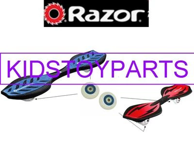 Ruedas Razor RipStick - Paquete de 2 ruedas blancas con cojinetes y bujes HUBS plateados Foto 1 de 3