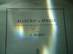 TUBA AND PIANO SHEET MUSIC LOT OF 3 BOZZA , BEETHOVEN AND CLERISSE - Picture 1 of 10