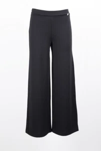 MARKUP DONNA PANTALONE PALAZZO IN MAGLINA NERO CON ELASTICO IN VITA SENZA TASCHE - Foto 1 di 5