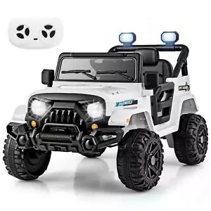 12V Kids Ride on Truck Car w/Remote Control, Threaded Wheels 3 Speeds LED Lights - Picture 1 of 11