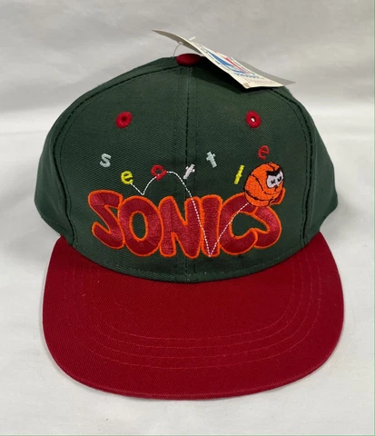 Seattle Supersonics Vintage Youth Hat Cap Snapback Green Shirt Jersey New Cover
