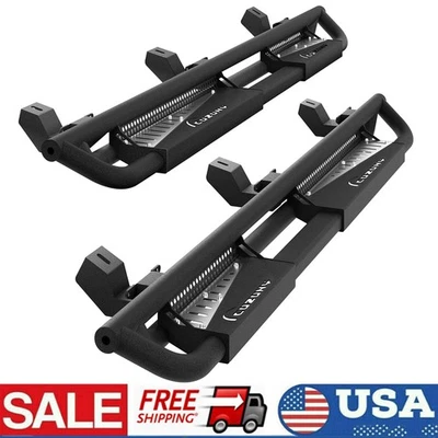 6" Running Boards for 2018-2024 Jeep Wrangler JL 4 Door Side Step Nerf Bar - Image 1 of 4