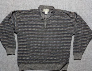 VINTAGE San Mateo Island Sweater Mens Medium Brown Geometric  Cotton - Picture 1 of 8