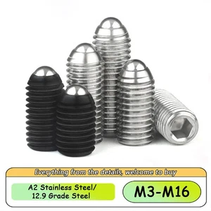 M2.5-M16 Hex Socket Allen Head Spring Ball Set Screw Plunger Point Grub Bolt - Picture 1 of 8